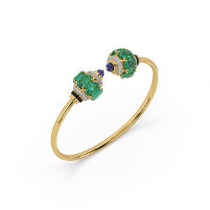 Emerald Tanzanite Diamond Bracelet